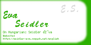 eva seidler business card